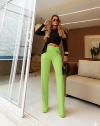 Conjunto Colors Maria Dondoca com Blusa em Viscolycra e Calça em Moletinho