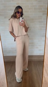 Conjunto Faixa com Capuz em Moletinho