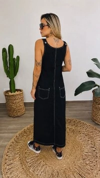 Vestido Salopete Feminino em Moletinho Premium Luar | Charmoza Fashion