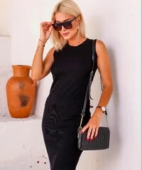 Vestido Abadia em Malha Canelada