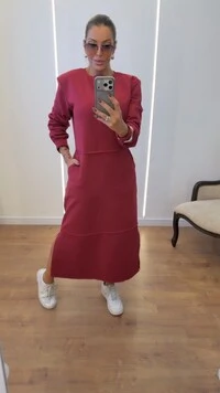 Vestido Veronica em Moletom - Modelo amplo