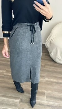 Saia Tweed com Elastano