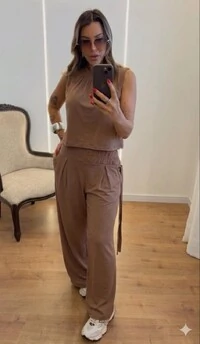 Conjunto Bia em Viscolycra – Conforto Elegante com Calça Pantalona