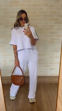 Conjunto Faixa com Capuz em Moletinho