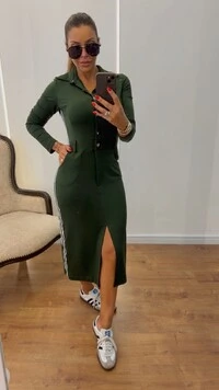Vestido Bianca Moletinho Mangas Longas