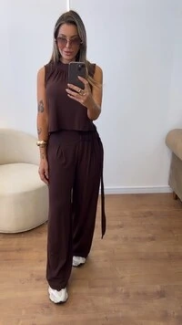 Conjunto Bia em Viscolycra – Conforto Elegante com Calça Pantalona