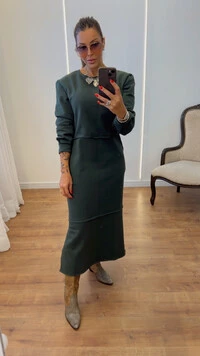 Vestido Veronica em Moletom - Modelo amplo