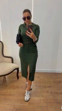 Vestido Bianca Moletinho Mangas Longas