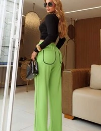 Conjunto Colors Maria Dondoca com Blusa em Viscolycra e Calça em Moletinho