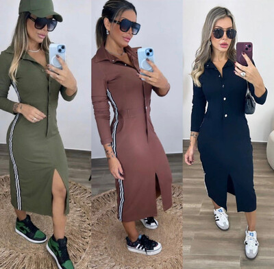 Foto Vestido Bianca Moletinho Mangas Longas