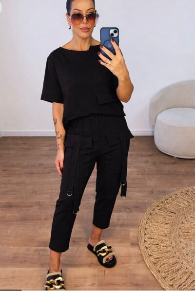 Foto Conjunto Feminino Maria em Moletinho com Bolsos Utilitários – Conforto e Estilo Casual