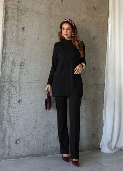 Foto Conjunto Feminino Luara em Lanzinha de Tricô | Elegância e Conforto