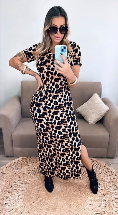 Foto Vestido Midi Canelado