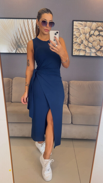 Foto Vestido Assunção Moletinho Midi