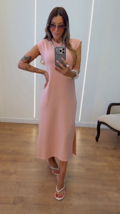 Foto Vestido Glória em Moletinho com Elastano