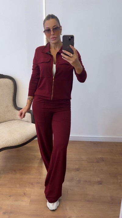 FotoConjunto Feminino Moletinho Nevasca com Bomber Alongada e Calça