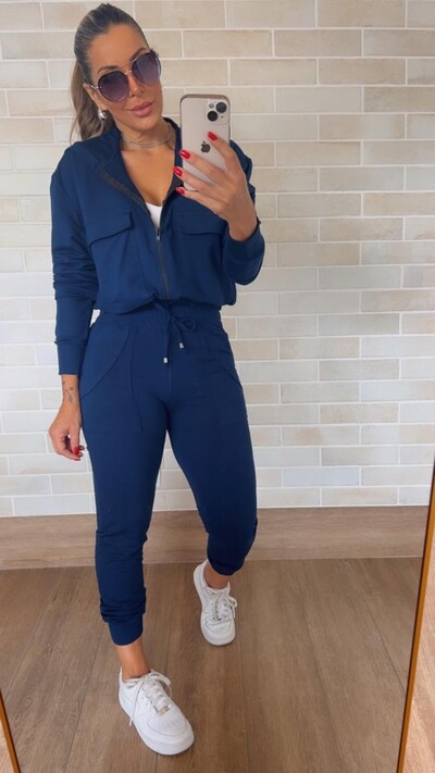 Foto Conjunto Ana Luiza Calça e Jaqueta Bomber Moletinho