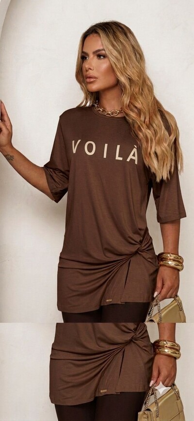 Foto T-Long Feminina Voilà em Viscolycra | Conforto e Estilo Casual