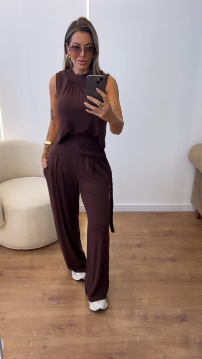 Foto Conjunto Bia em Viscolycra – Conforto Elegante com Calça Pantalona