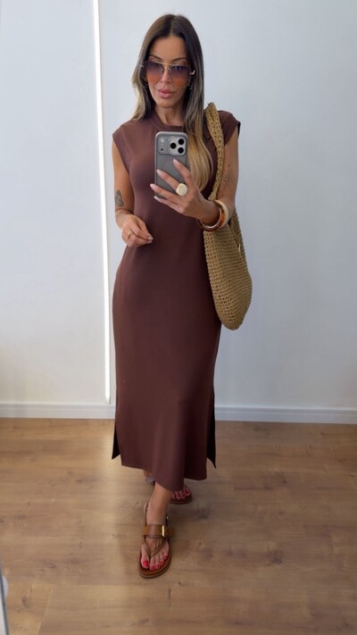 Foto Vestido Glória em Moletinho com Elastano