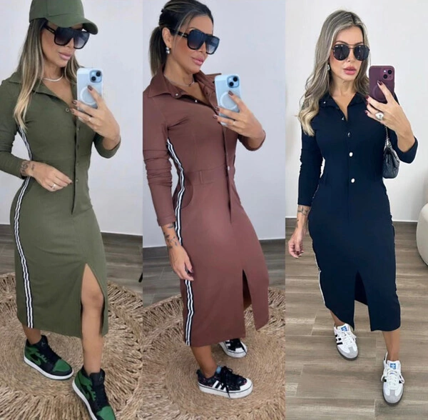 Vestido Bianca Moletinho Mangas Longas