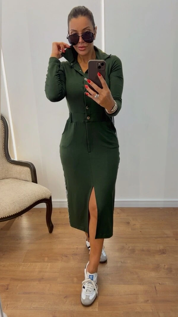 Vestido Bianca Moletinho Mangas Longas