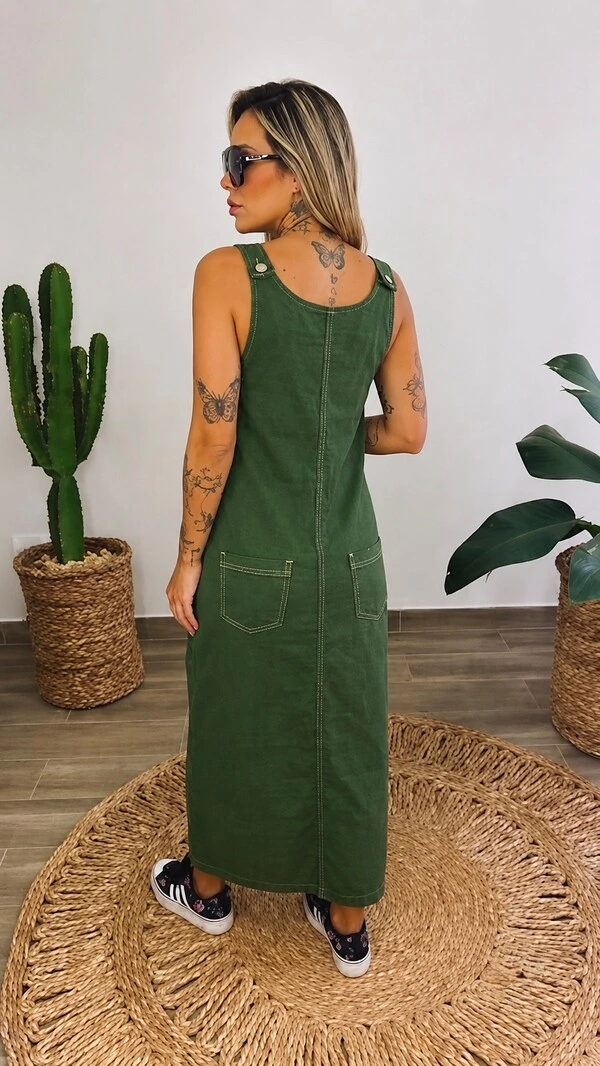 Vestido Salopete Feminino em Moletinho Premium Luar | Charmoza Fashion
