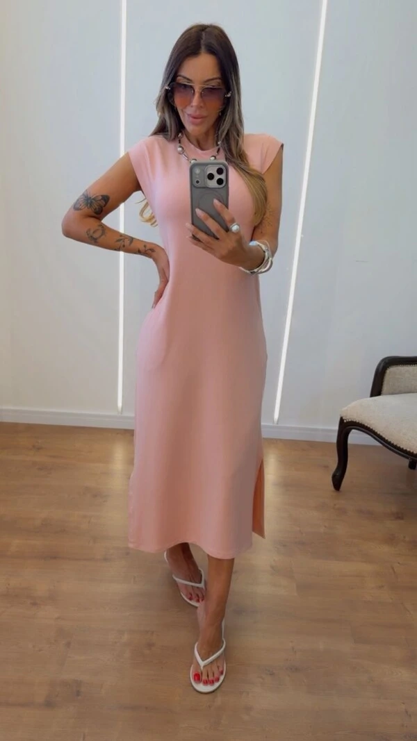 Vestido Glória em Moletinho com Elastano