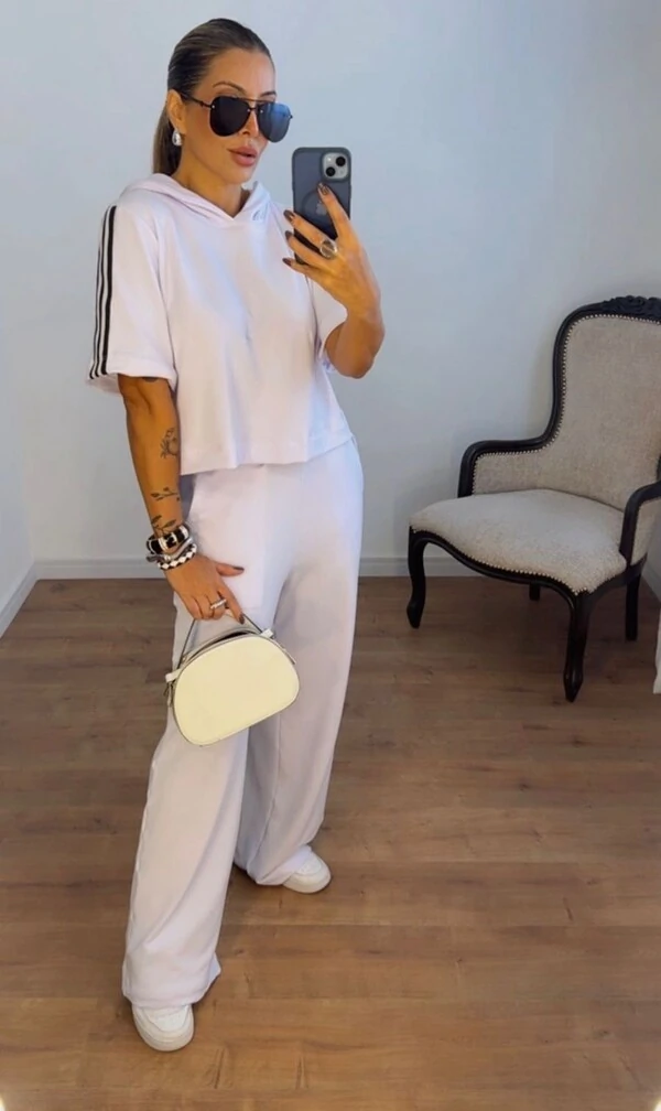 Conjunto Faixa com Capuz em Moletinho