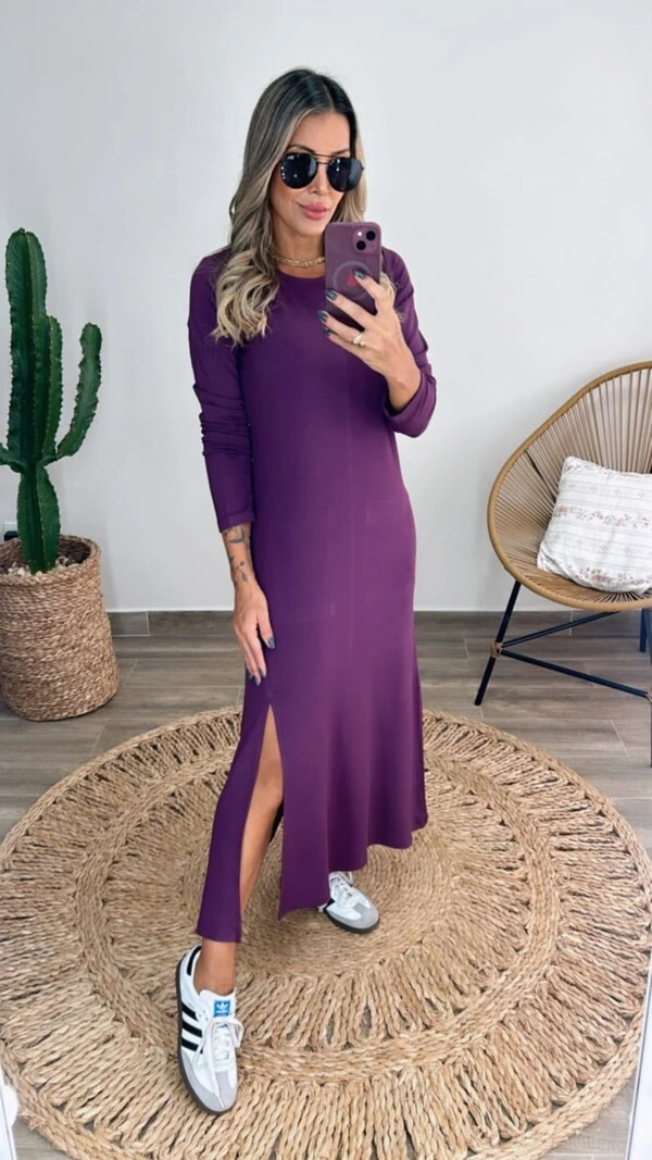 Vestido Heloisa Midi em Moletinho – Conforto e Elegância para o Dia a Dia