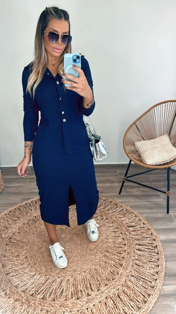 Vestido Bianca Moletinho Mangas Longas