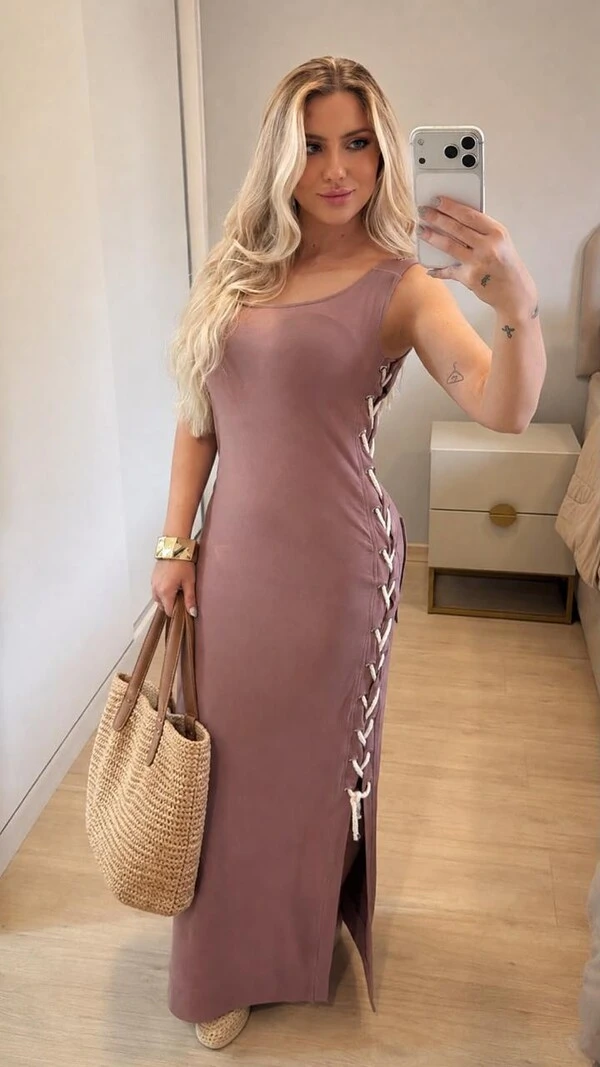Vestido Florença Longo em Moletinho Premium