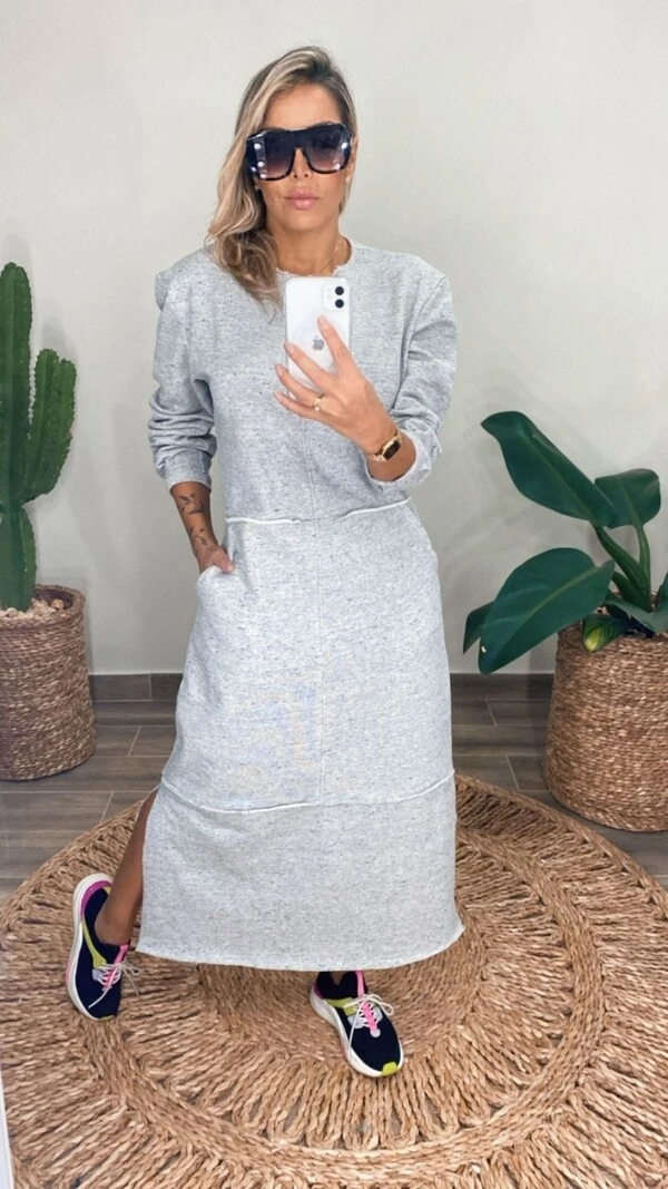 Vestido Veronica em Moletom leve