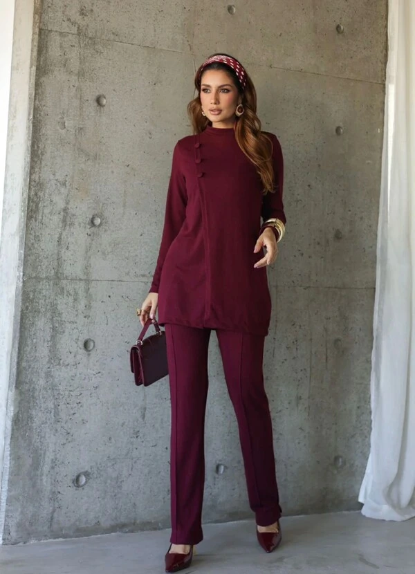 Conjunto Feminino Luara em Lanzinha de Tricô | Elegância e Conforto