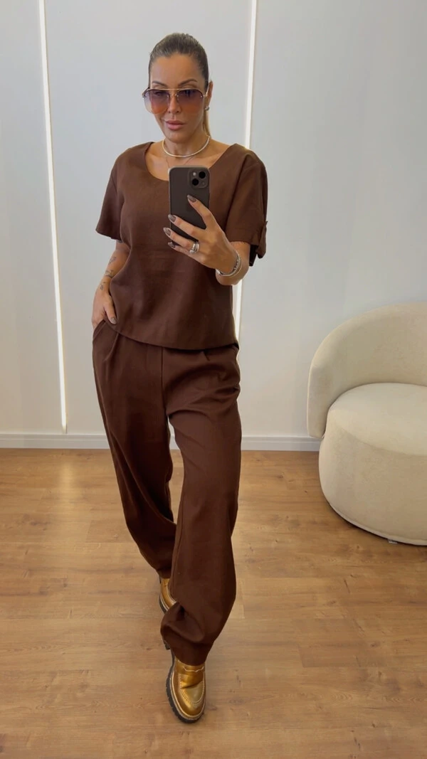 Blusa Feminina 100% Linho Premium Manga Curta