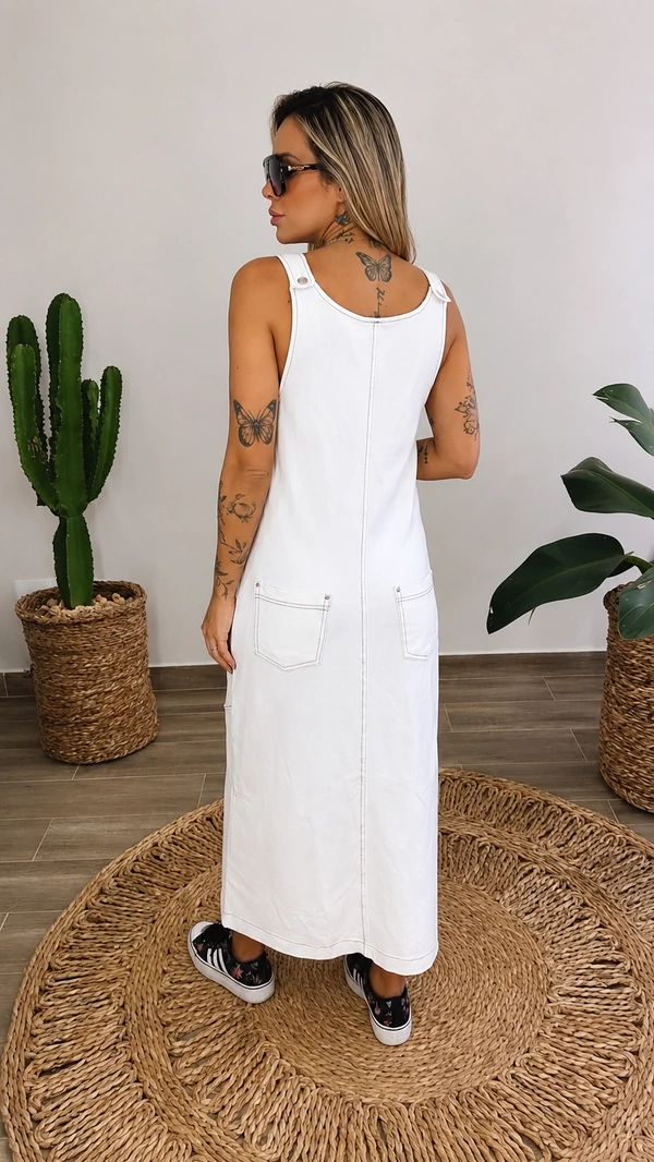 Vestido Salopete Feminino em Moletinho Premium Luar | Charmoza Fashion
