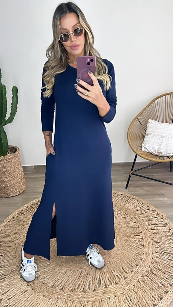 Vestido Heloisa Midi em Moletinho – Conforto e Elegância para o Dia a Dia