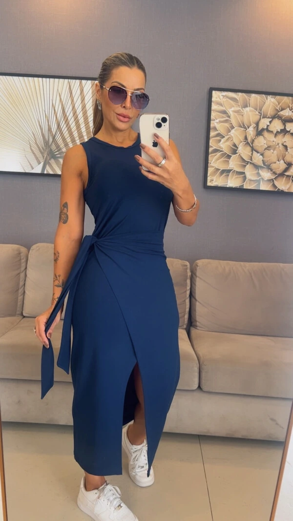 Vestido Assunção Moletinho Midi