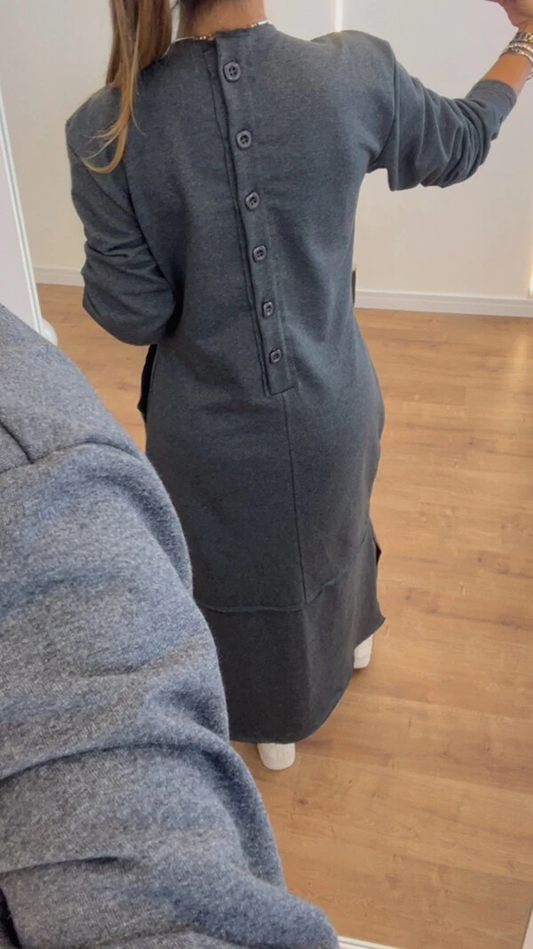 Vestido Veronica em Moletom - Modelo amplo