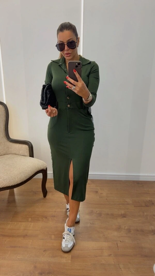Vestido Bianca Moletinho Mangas Longas