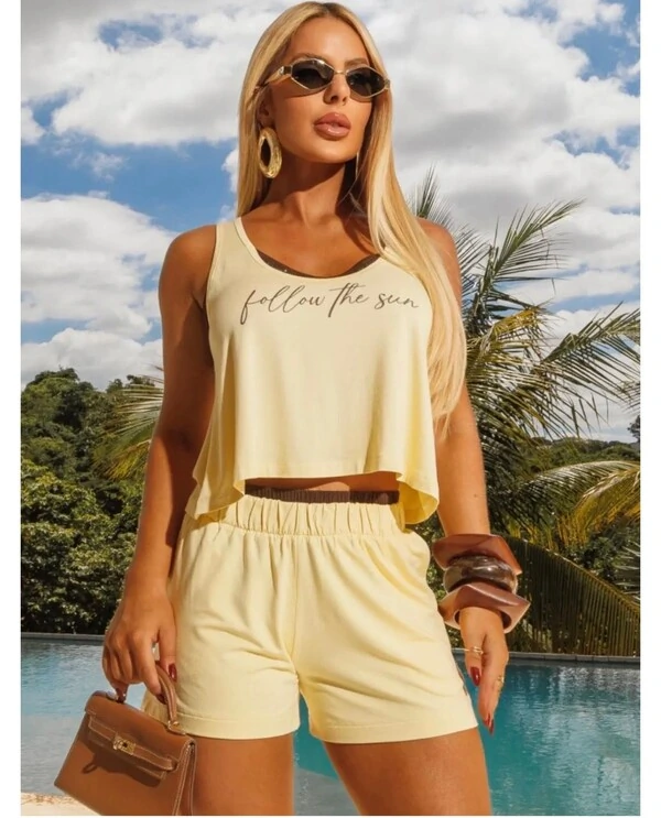 Conjunto Maria Dondoca Shorts e Regata