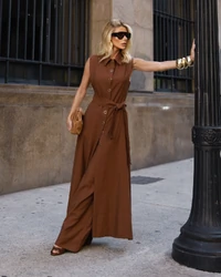 Máxi Chemise Joana Marrom