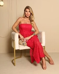 Saia Renda Luisa Pink