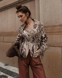 Jaqueta Bomber Estampada Naomi