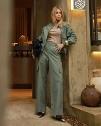 Calça Cargo Tecno Giovana Verde