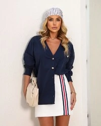 Camisa Cecília Azul Marinho