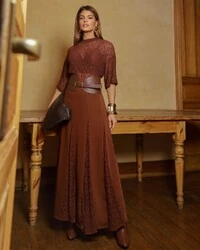 Camiseta Renda Naomi Marrom