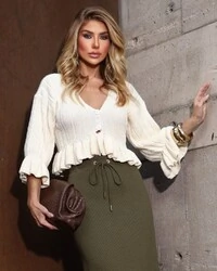 Blusa Tricot Helena Off White