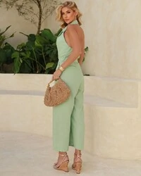 Macacão Frente Única Gisela Verde