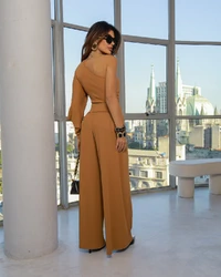 Calça Pantalona Norah Mostarda